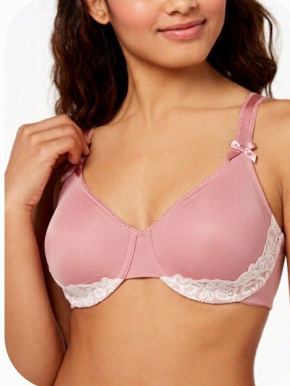 Olga Luxury Lift Full Figure Underwire Bra White Style 35063- Size 40D